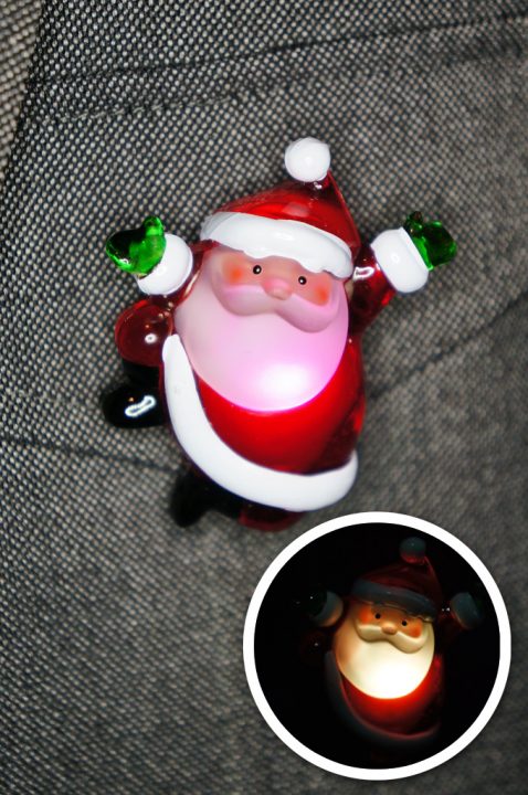 Santa Claus light-up pin
